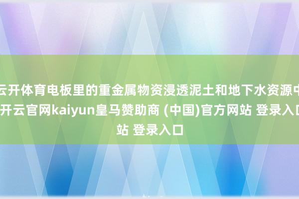 云开体育电板里的重金属物资浸透泥土和地下水资源中-开云官网kaiyun皇马赞助商 (中国)官方网站 登录入口